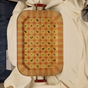 Antique metal serving tray